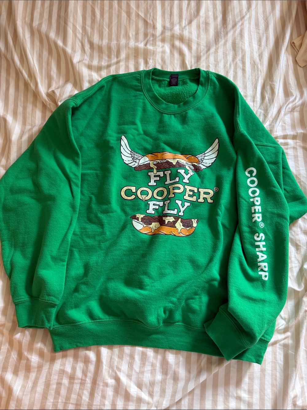 Green 'Fly Cooper Fly' Crewneck Sweatshirt